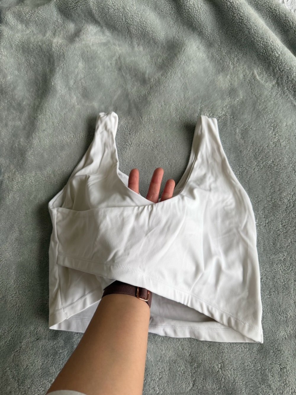 Amazon White Women's Crop Tank Top - Picture 2 of 2